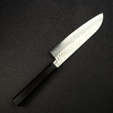 初心 隼 VG-10 大馬士革 鎚目 三德刀 180mm 黑檀木 Handle