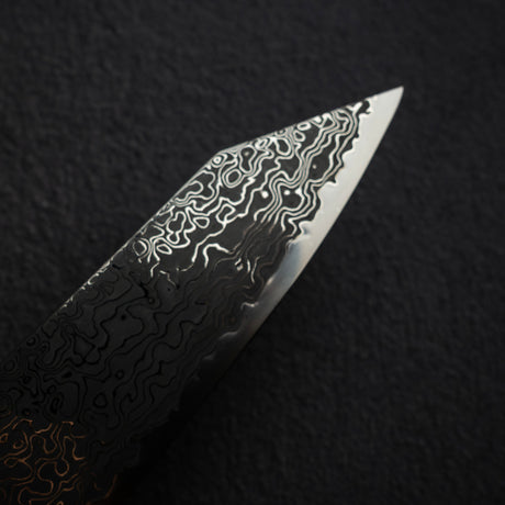 初心 流冰 SG2鋼 / SG2粉末高速鋼 黑 大馬士革 切付 牛刀 240mm 樺木