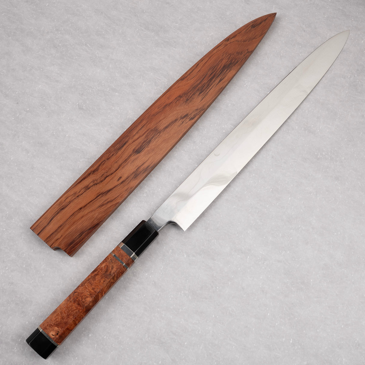 玄海正國 新月富士刃文 白鋼 Honyaki Yanagiba 300mm