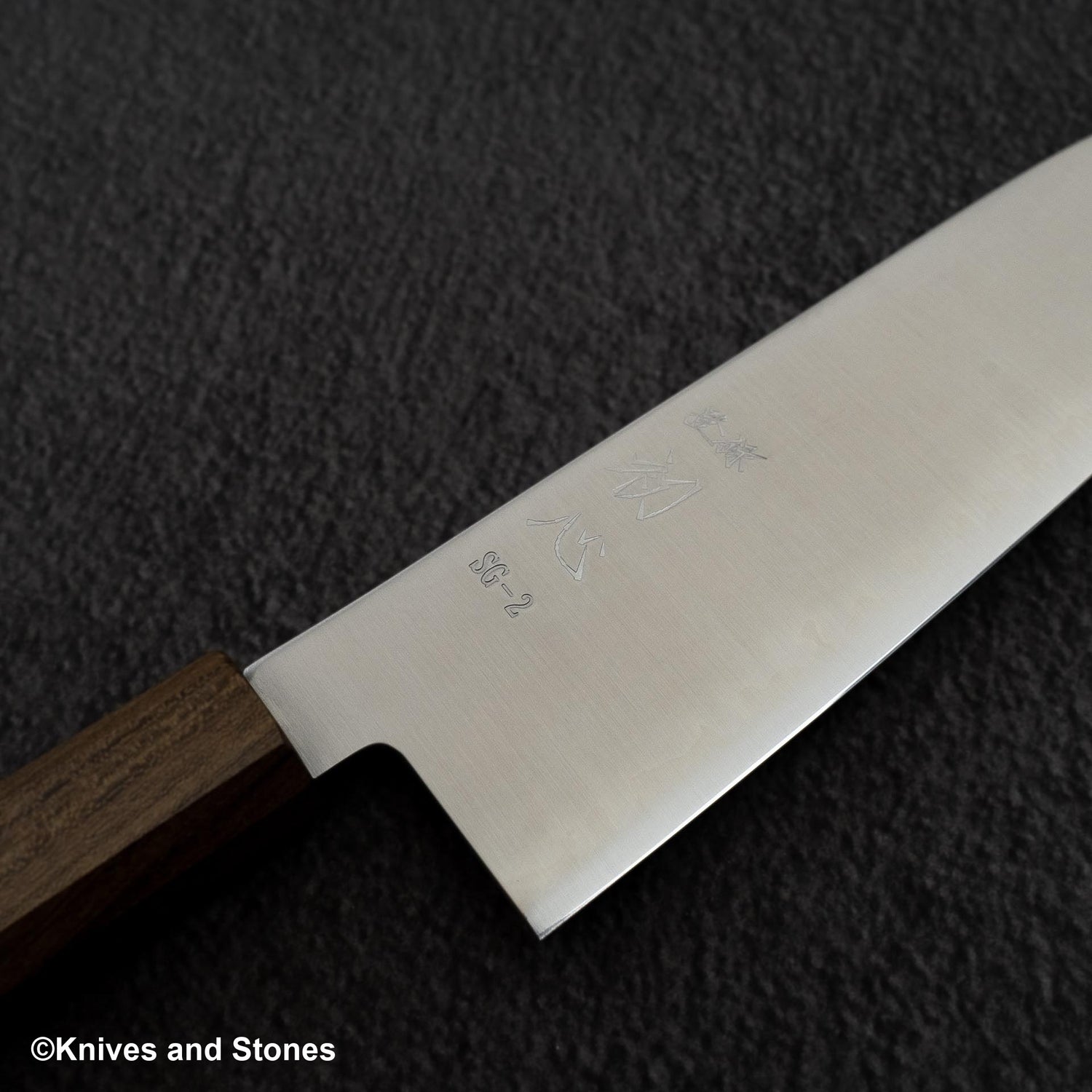 Hatstukokoro Hayabusa SG2 Migaki Santoku 180mm 黑色 Chacate