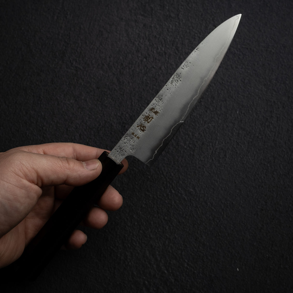 Hatsukokoro Ginrei Ginsan Petty 130mm Nashiji Ebony