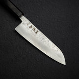 Hatsukokoro Ginrei Ginsan Santoku 175mm Nashiji Ebony