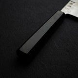 Hatsukokoro Ginrei Ginsan Santoku 175mm Nashiji Ebony
