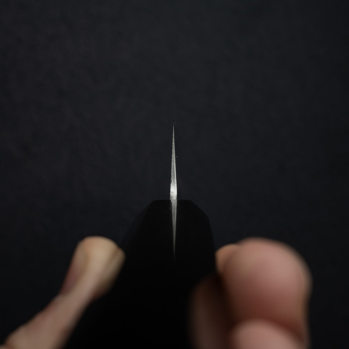 初心 銀嶺 銀三 小牛刀／高身小刀 150mm 梨地 烏木柄