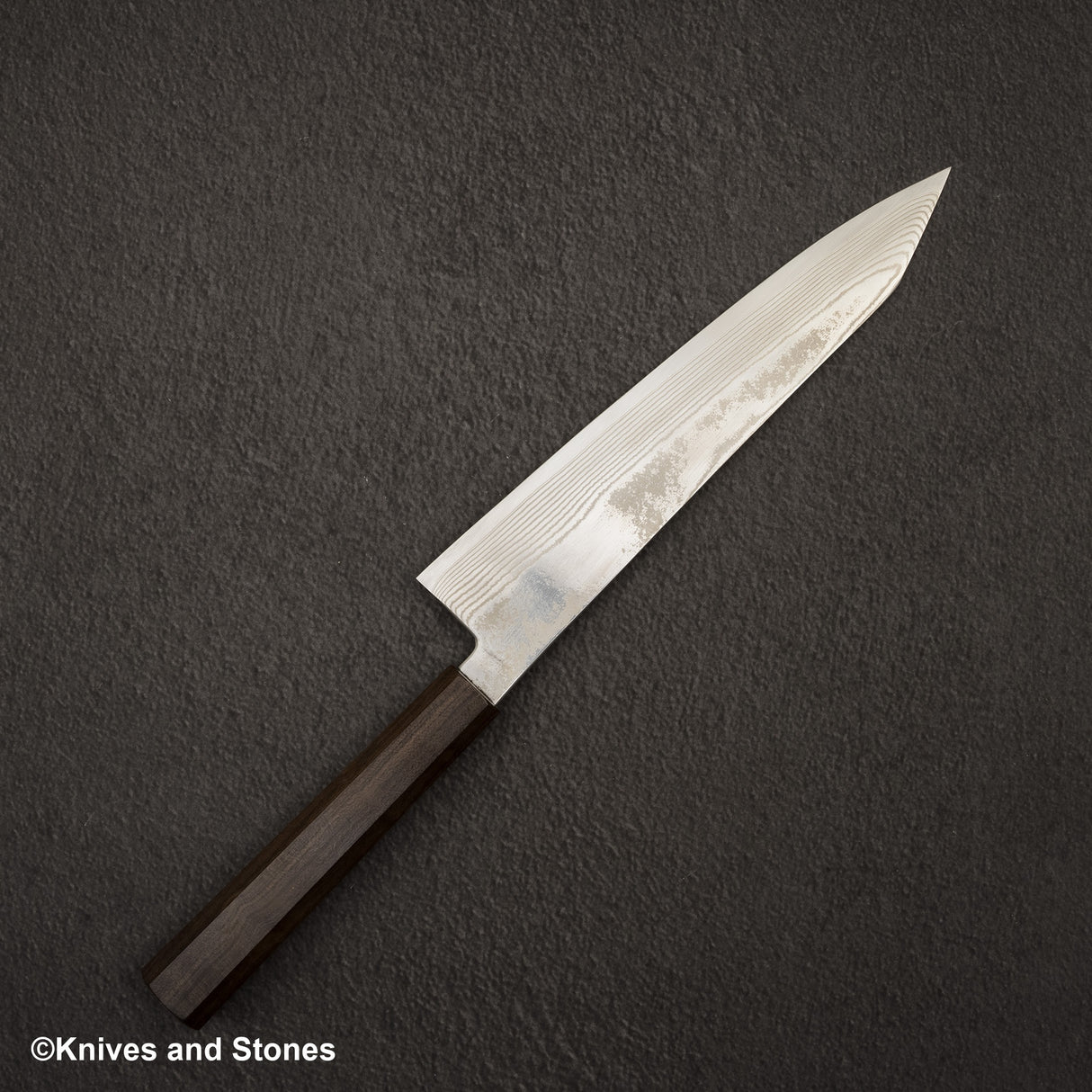 Hatsukokoro Ginso Ginsan Nickel Damascus K-tip Gyuto 210mm