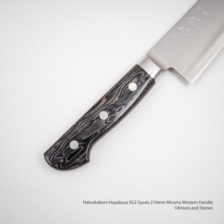 Hatsukokoro Hayabusa SG2 Gyuto 210mm 米卡塔西式手柄