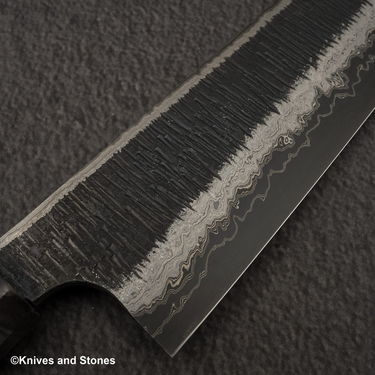 Hatsukokoro Itadaki Blue2 &amp; White2 雙核大馬士革Tcushime K-tip Gyuto 240毫米樺木手柄