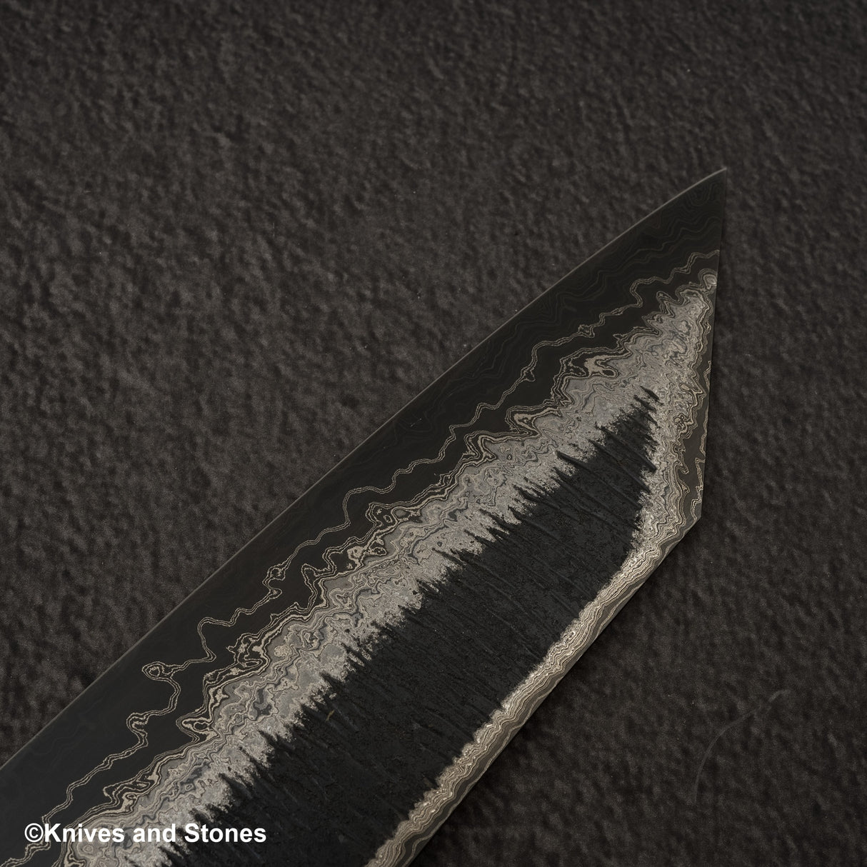 Hatsukokoro Itadaki Blue2 &amp; White2 雙核大馬士革Tcushime K-tip Gyuto 240毫米樺木手柄