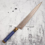 Hatsukokoro Kujaku V-Toku-2 Sujihiki 270mm Rainbow Damascus Finish