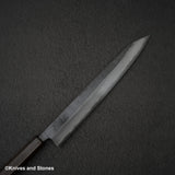 Hatsukokoro 雲影 藍色 2 黑內大馬士革 K-tip Sujihiki 255mm 黑色 Chacate 手柄