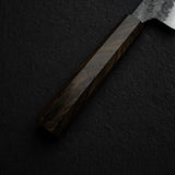 Hatsukokoro Kurogane Blue 2 Kurouchi Honesuki 150mm Double Bevel Black Chacate