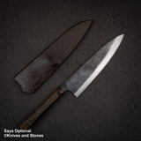 Hatsukokoro Kurogane Blue 2 Kurouchi Gyuto 210mm Black Chacate