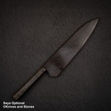 Hatsukokoro Kurogane Blue 2 Kurouchi Gyuto 210mm Black Chacate
