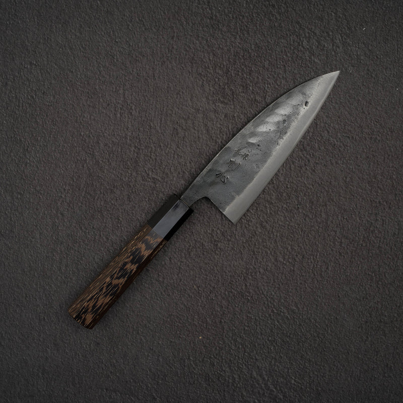 Hatsukokoro Kurokaze Blue 2 Kurouchi Deba 150mm Double Bevel