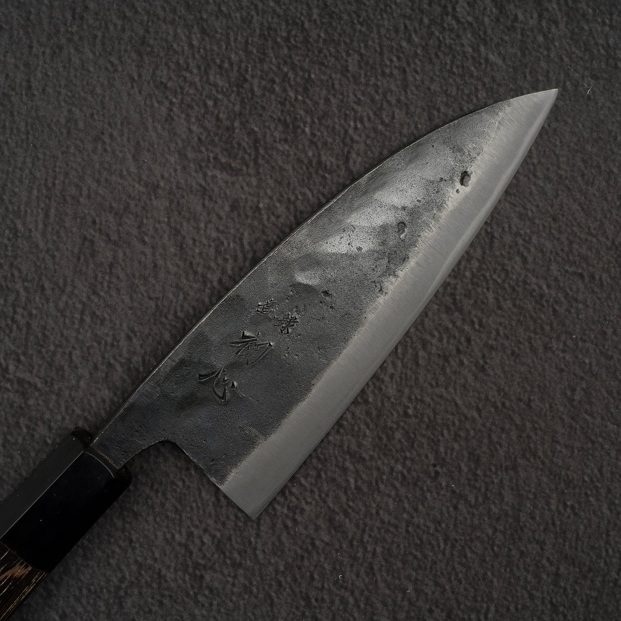 Hatsukokoro 黑風 Blue 2 Kurouchi Deba 150mm 雙斜角