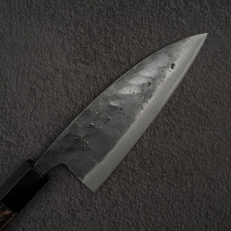 Hatsukokoro 黑風 Blue 2 Kurouchi Deba 150mm 雙斜角