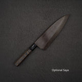 Hatsukokoro 黑風 Blue 2 Kurouchi Deba 150mm 雙斜角
