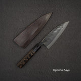Hatsukokoro 黑風 Blue 2 Kurouchi Deba 150mm 雙斜角