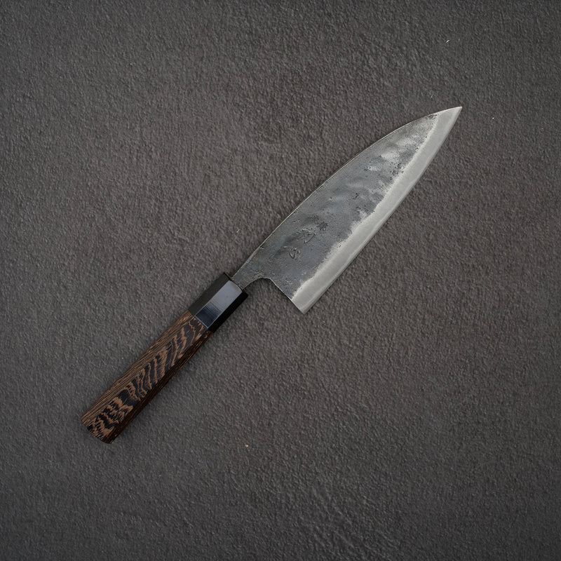 Hatsukokoro Kurokaze Blue 2 Kurouchi Deba 165mm Double Bevel