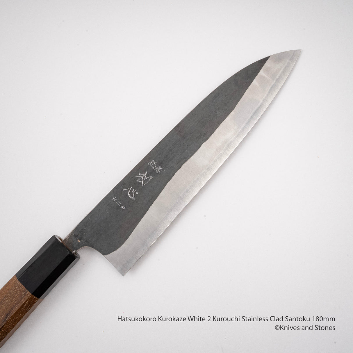 Hatsukokoro 黑風 白 2 黑內不鏽鋼包覆三德 180mm
