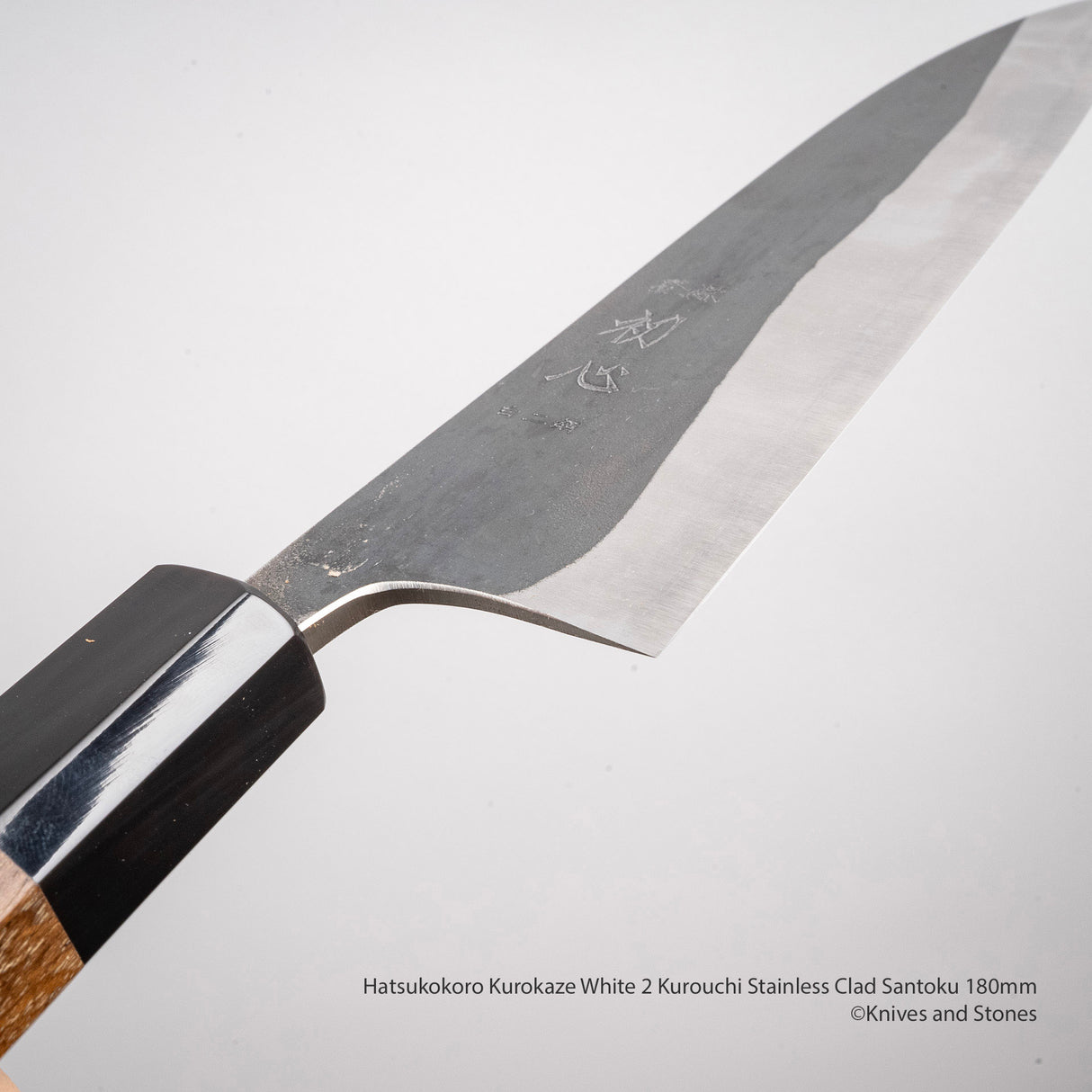 Hatsukokoro 黑風 白 2 黑內不鏽鋼包覆三德 180mm