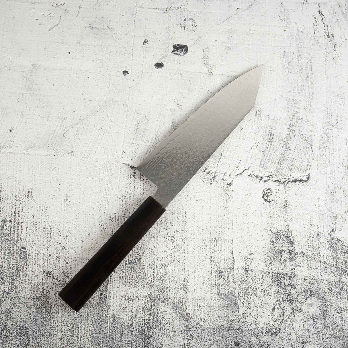 Hatsukokoro Ryuhyo SG2 Damascus Bunka 180mm Ebony Handle