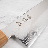 Hatsukokoro Ryuhyo SG2 大馬士革文化 180mm 包括 Saya，橄欖木手柄