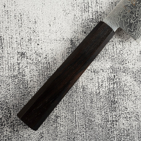 初心 流冰 SG2鋼 / SG2粉末高速鋼 大馬士革 切付 牛刀 210mm 黑檀木 柄