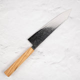 Hatsukokoro Ryuhyo SG2 Damascus K tip Gyuto 210mm Saya Included, Olivewood Handle