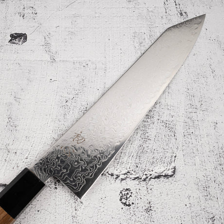Hatsukokoro Ryuhyo SG2 大馬士革 K 尖 Gyuto 210 毫米刀刃，含橄欖木手柄