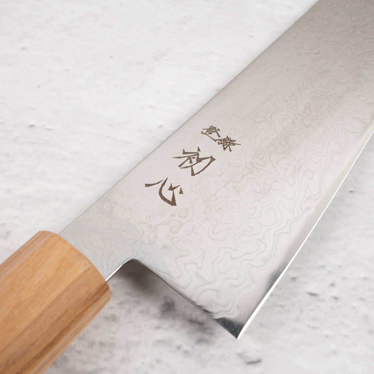 Hatsukokoro Ryuhyo SG2 Damascus K tip Gyuto 240mm Saya Included, Olivewood Handle