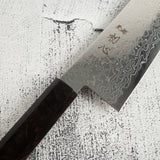Hatsukokoro Ryuhyo SG2 Damascus K tip Gyuto 240mm ebony handle