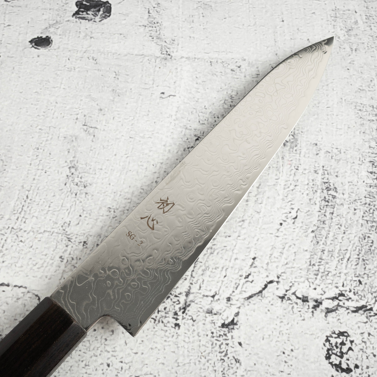 Hatsukokoro Ryuhyo SG2 Damascus Petty 150mm Ebony Handle