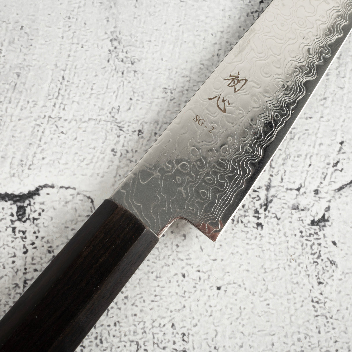 Hatsukokoro Ryuhyo SG2 Damascus Petty 150mm Ebony Handle