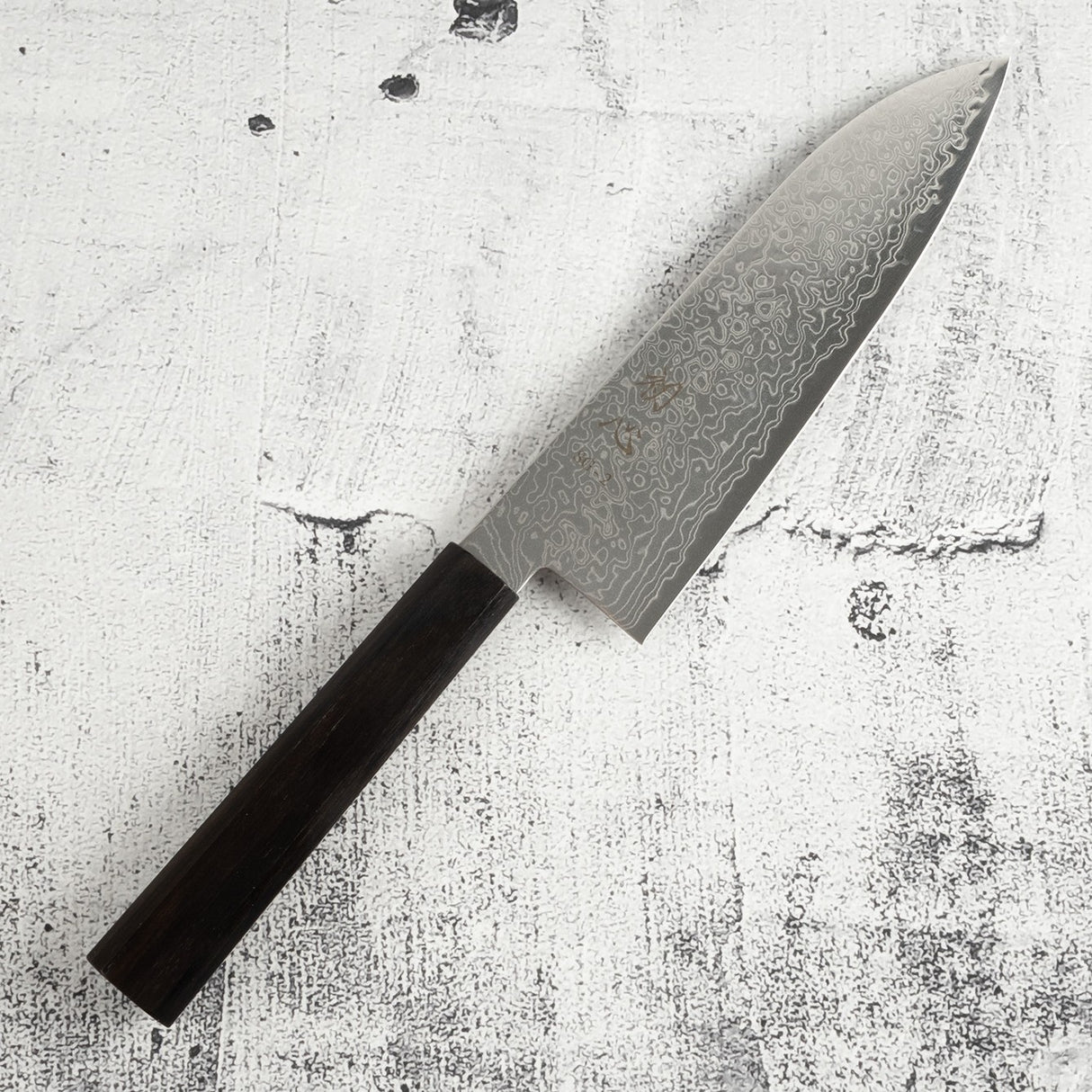 Hatsukokoro Ryuhyo SG2 Damascus Santoku 180mm