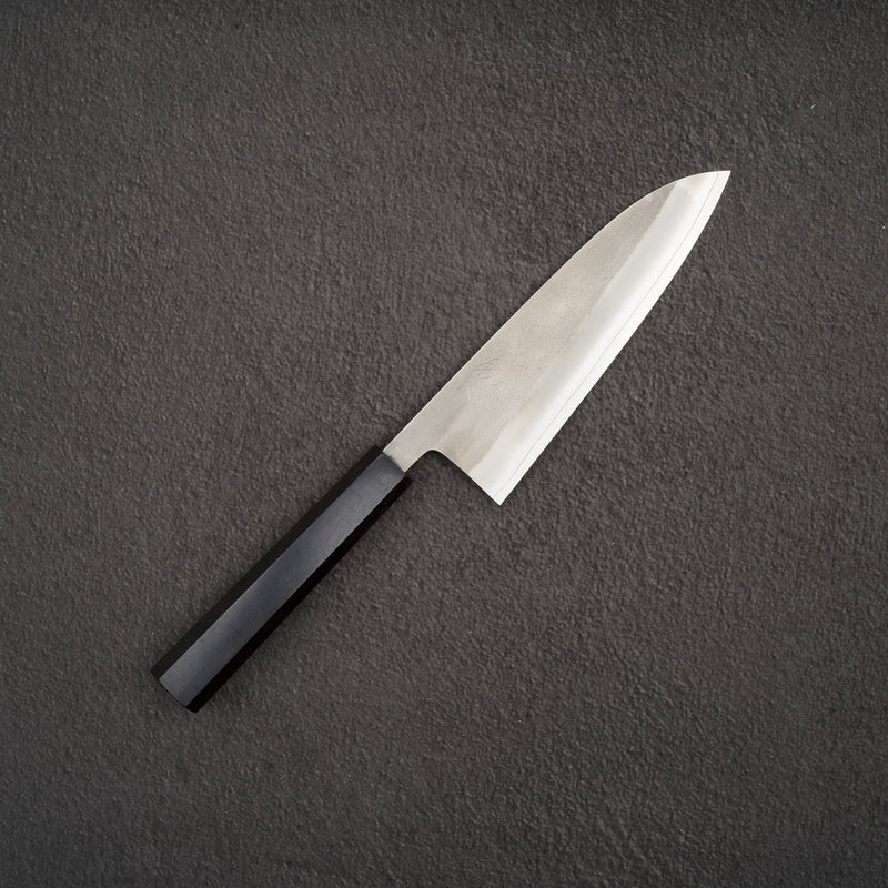 Hatsukokoro x Yoshikane SKD Nashiji Santoku 170mm Ebony Handle