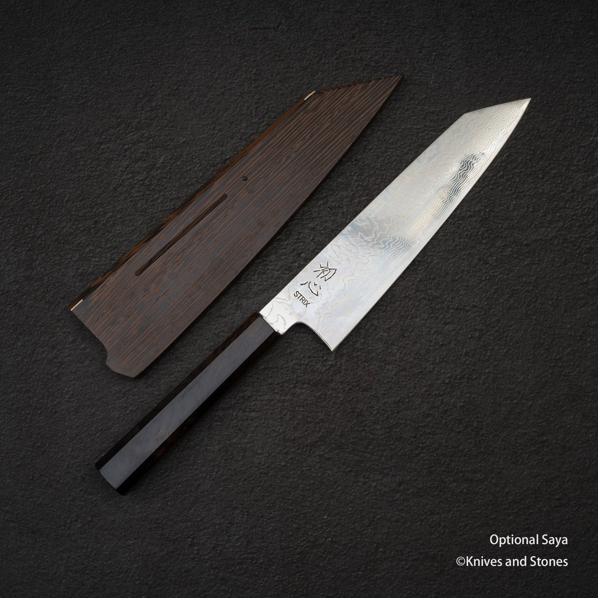 Hatsukokoro STRIX K-Tip 大馬士革牛刀 210mm 烏木手柄