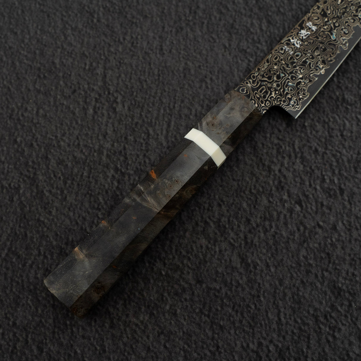 Hatsukokoro Saihyo SG2 Kurozome Black Damascus Petty 150mm Birch Handle