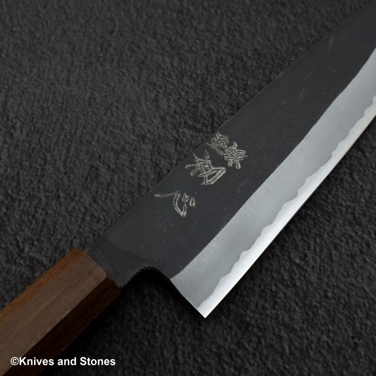 Hatsukokoro Aosagi Blue 2 Kurouchi Gyuto 240mm Black Chacate