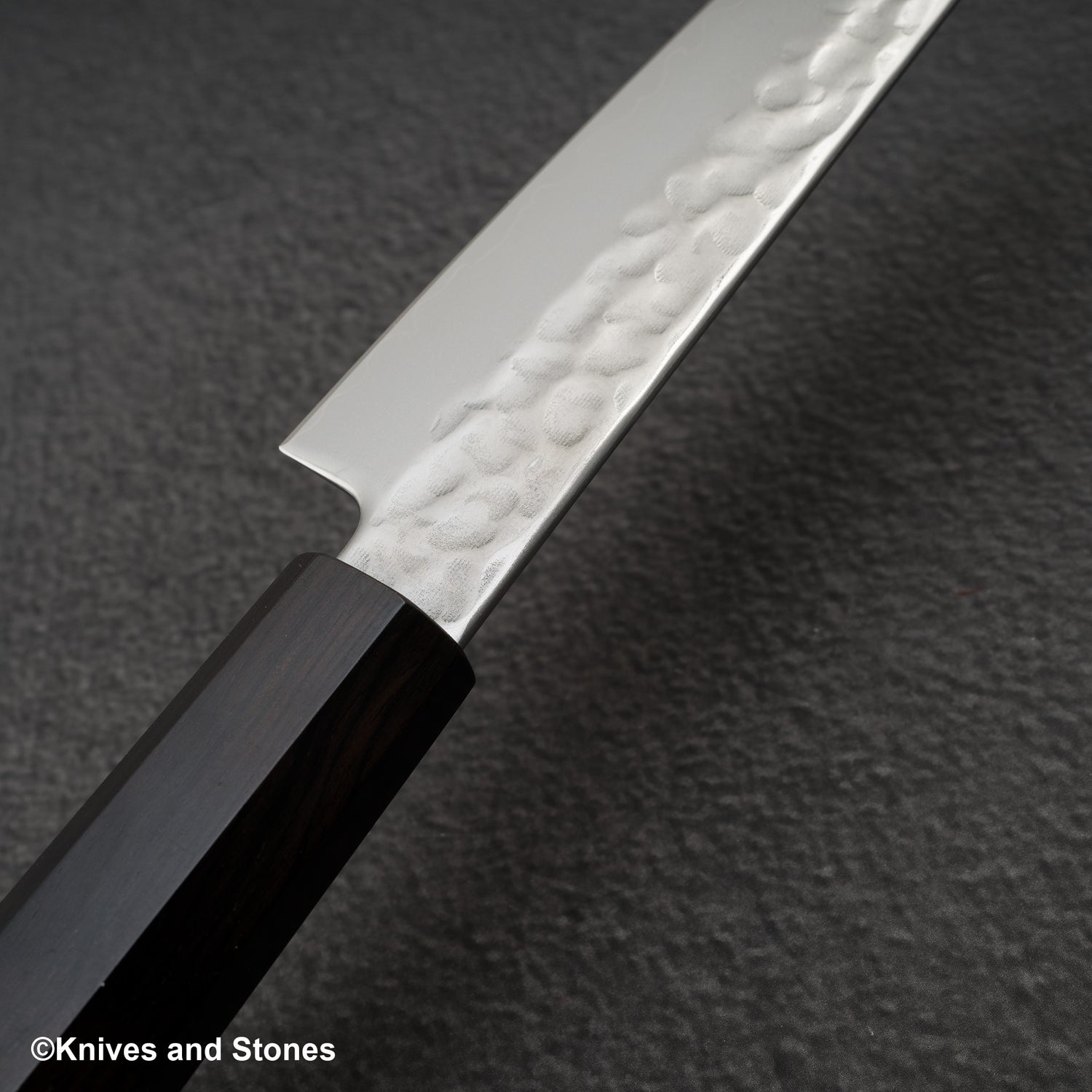 Hatsukokoro Hayabusa VG10 Damascus Tsuchime Petty 150mm Ebony Handle