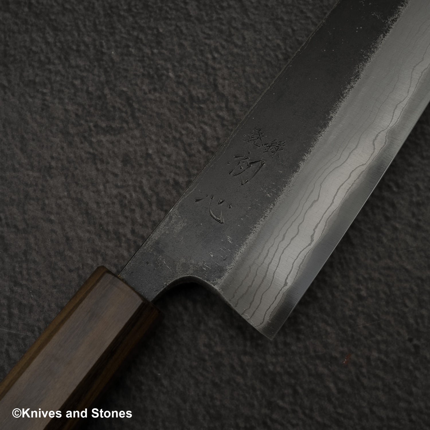 Hatsukokoro Kumokage Blue 2 Kurouchi Damascus Bunka 180mm