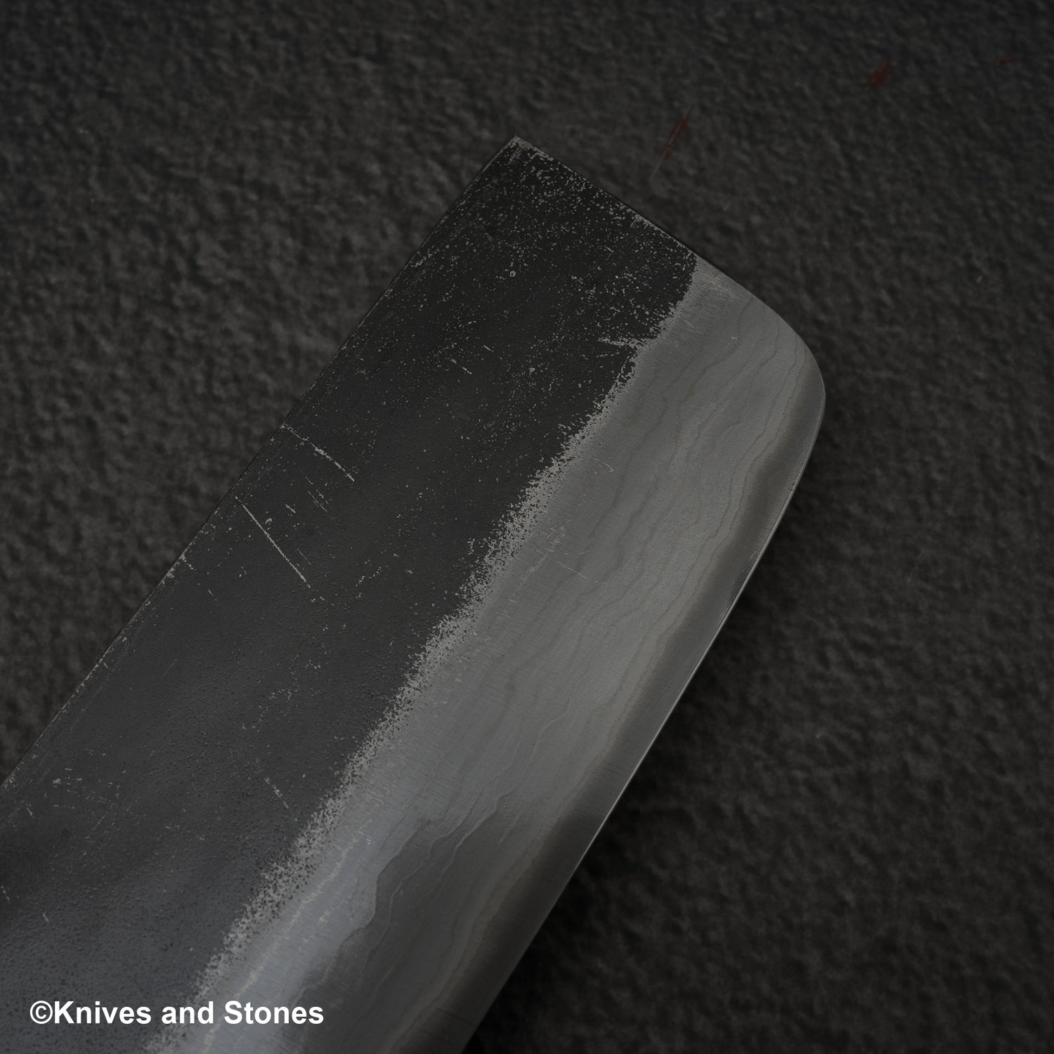 初心雲影 藍色 2 黑內大馬士革 Nakiri 165mm 黑色 Chacate