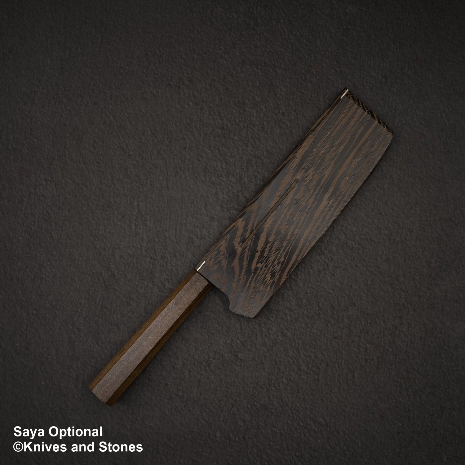 初心雲影 藍色 2 黑內大馬士革 Nakiri 165mm 黑色 Chacate