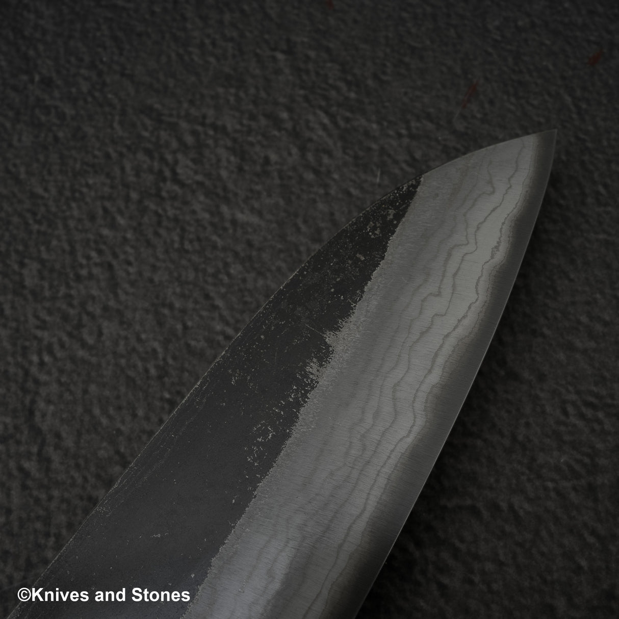 初心雲影 藍色 2 黑內大馬士革 三德 180mm 黑色 Chacate