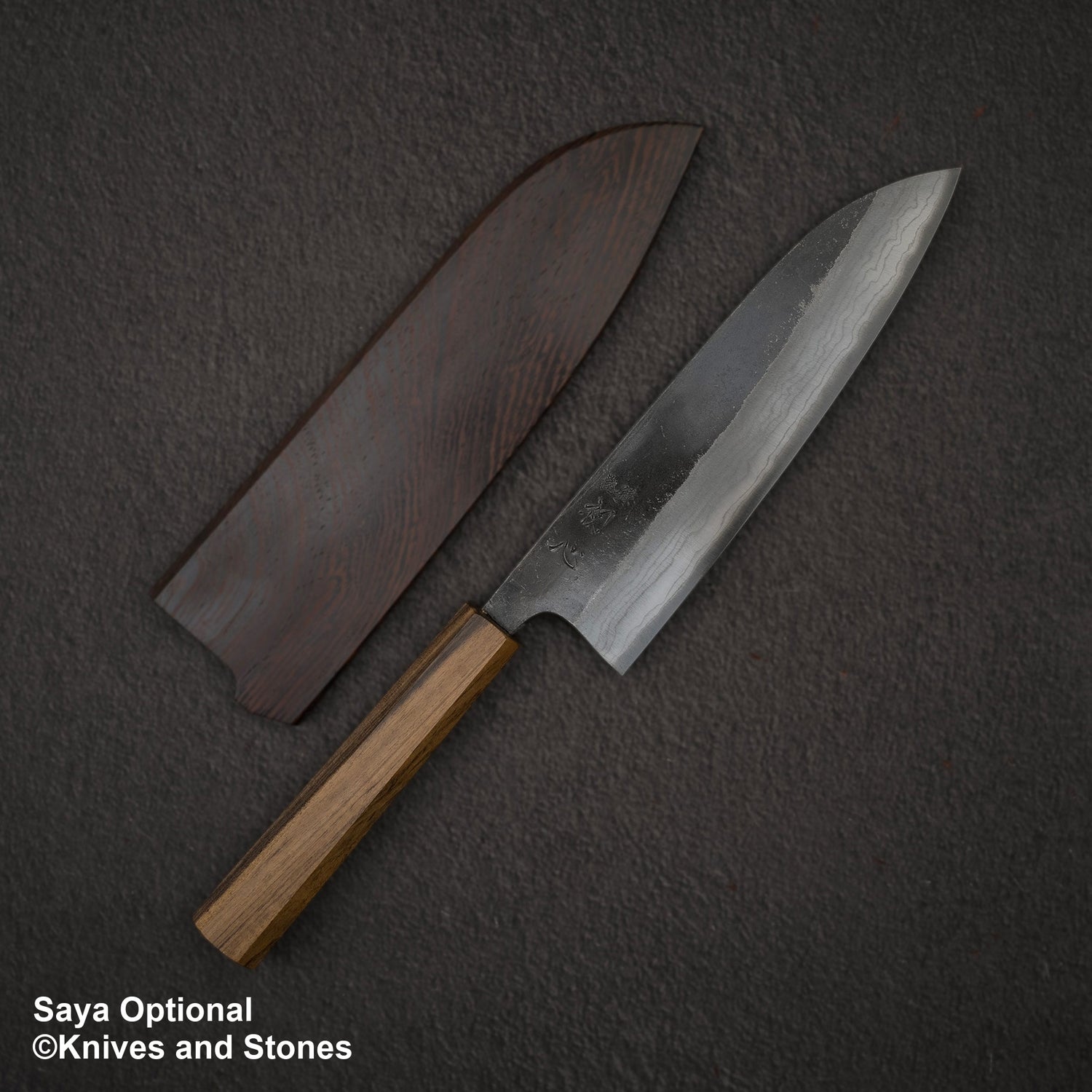 初心雲影 藍色 2 黑內大馬士革 三德 180mm 黑色 Chacate