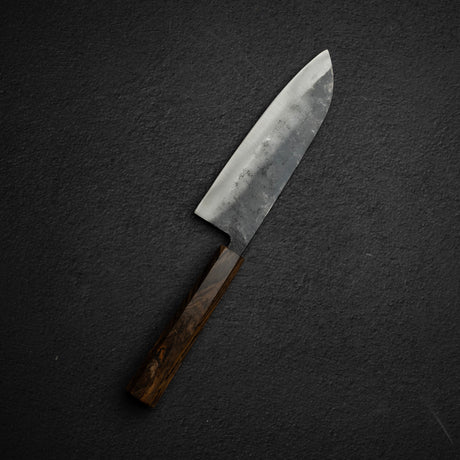 Hatsukokoro Kurogane Blue 2 Kurouchi Santoku 165mm Black Chacate