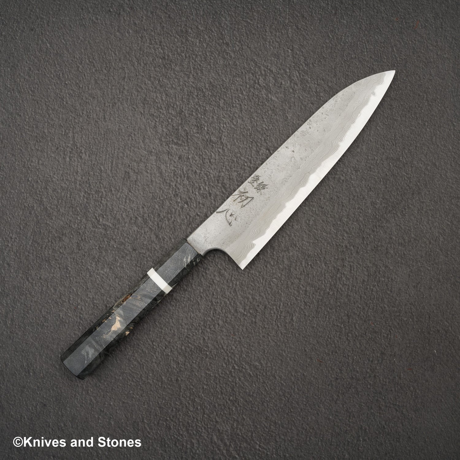 Nigara x Hatsukokoro Ryusui Blue 2 大馬士革 Nashiji Gyuto 210mm