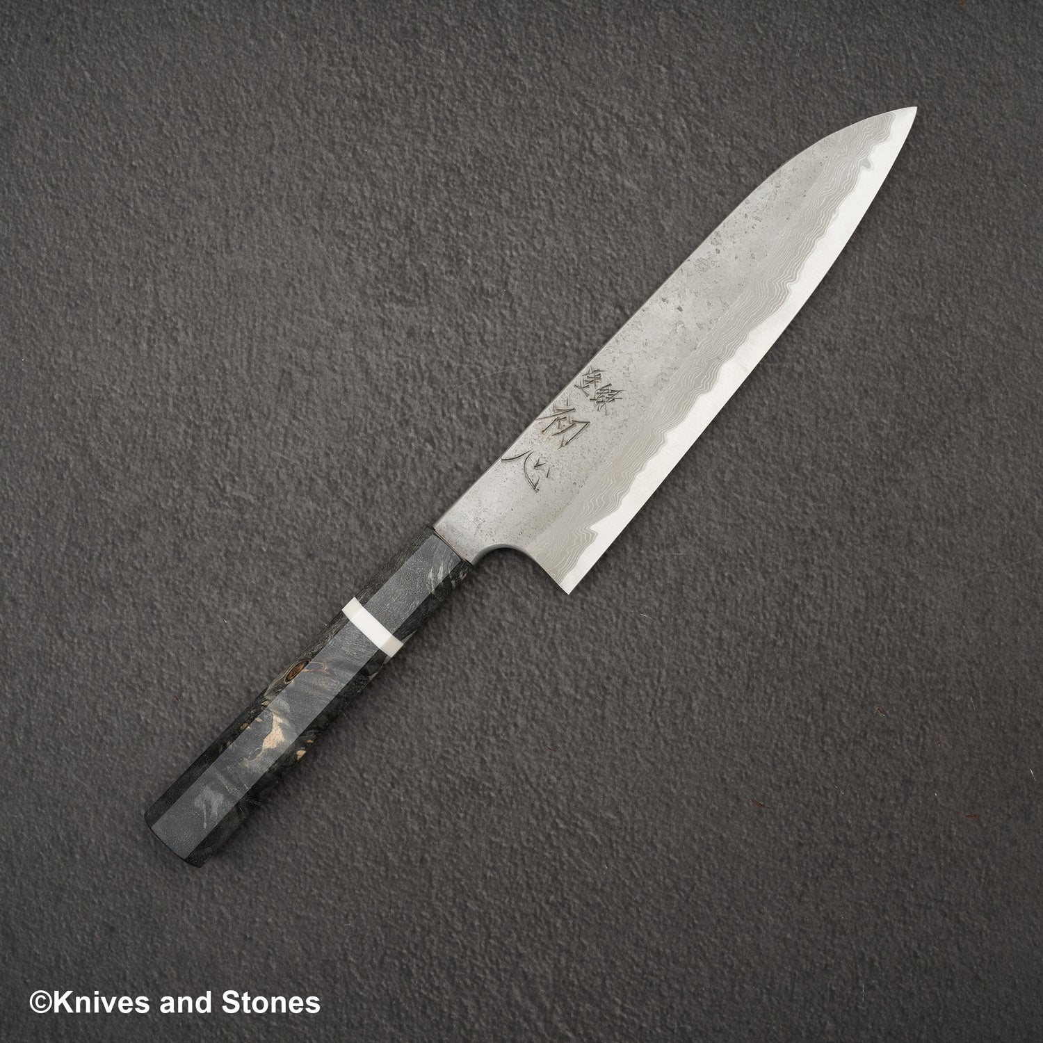 Nigara x Hatsukokoro Ryusui Blue 2 大馬士革 Nashiji Gyuto 210mm