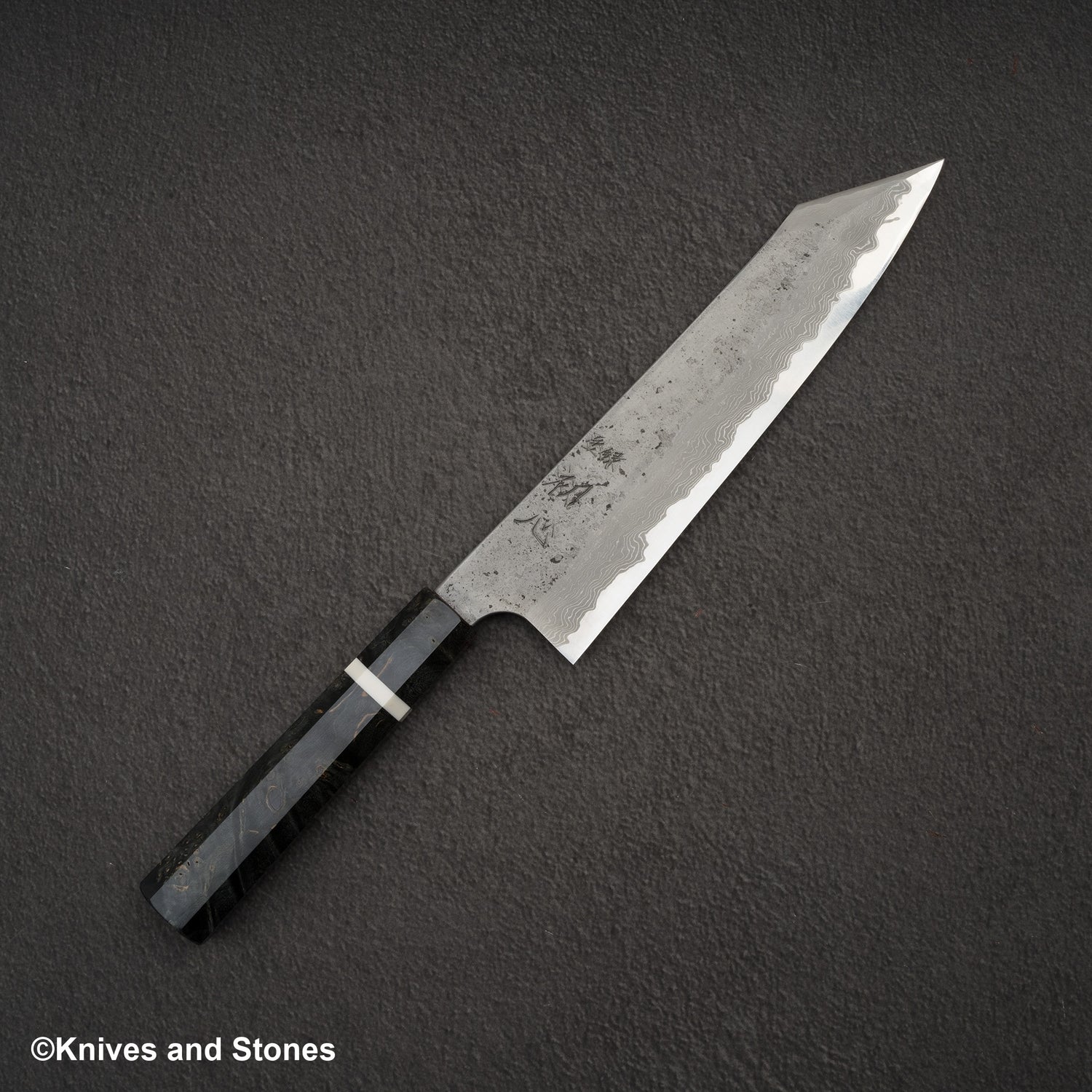 Nigara x Hatsukokoro Ryusui Blue 2 Damascus Nashiji  K-tip Gyuto 240mm