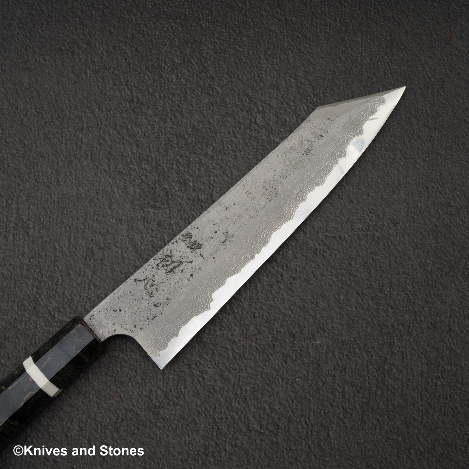 Nigara x Hatsukokoro Ryusui Blue 2 Damascus Nashiji  K-tip Gyuto 240mm